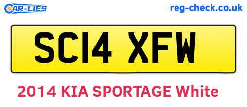 SC14XFW are the vehicle registration plates.