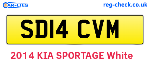 SD14CVM are the vehicle registration plates.