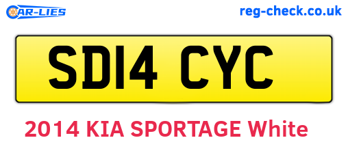 SD14CYC are the vehicle registration plates.