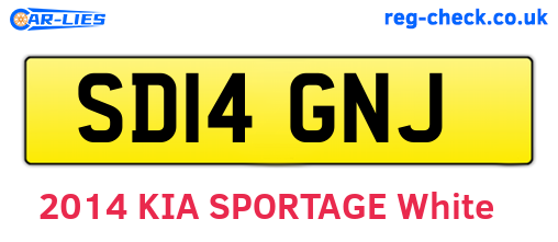SD14GNJ are the vehicle registration plates.