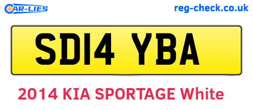 SD14YBA are the vehicle registration plates.