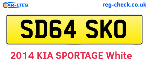 SD64SKO are the vehicle registration plates.