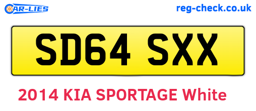 SD64SXX are the vehicle registration plates.