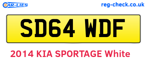 SD64WDF are the vehicle registration plates.