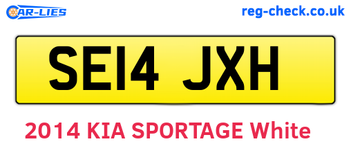 SE14JXH are the vehicle registration plates.