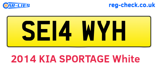 SE14WYH are the vehicle registration plates.