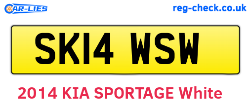 SK14WSW are the vehicle registration plates.