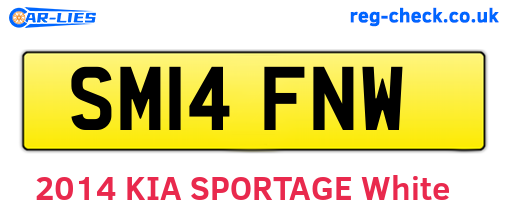 SM14FNW are the vehicle registration plates.
