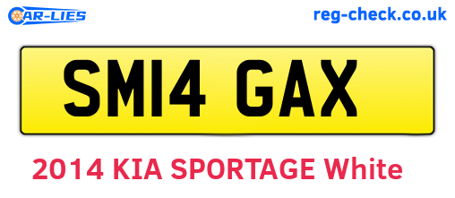 SM14GAX are the vehicle registration plates.