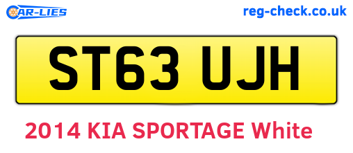 ST63UJH are the vehicle registration plates.