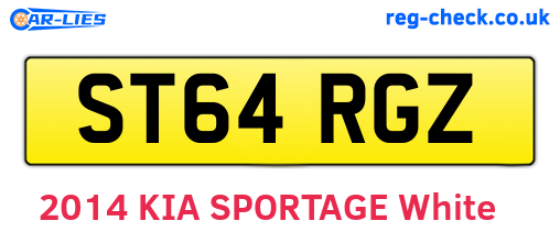 ST64RGZ are the vehicle registration plates.