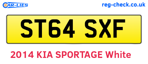 ST64SXF are the vehicle registration plates.