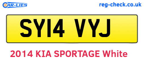 SY14VYJ are the vehicle registration plates.