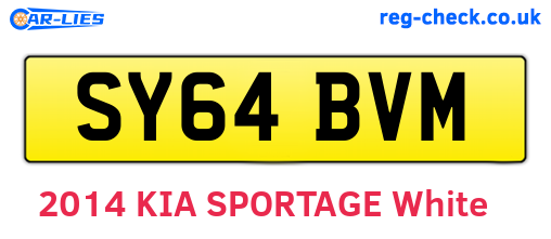 SY64BVM are the vehicle registration plates.