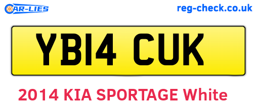 YB14CUK are the vehicle registration plates.