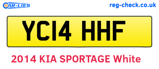 YC14HHF are the vehicle registration plates.