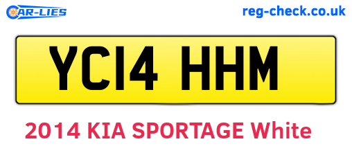 YC14HHM are the vehicle registration plates.