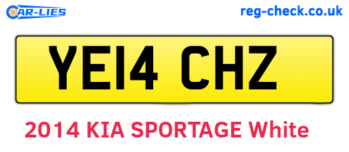 YE14CHZ are the vehicle registration plates.