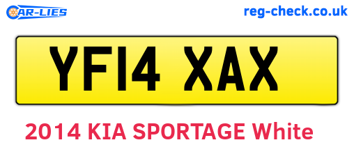 YF14XAX are the vehicle registration plates.