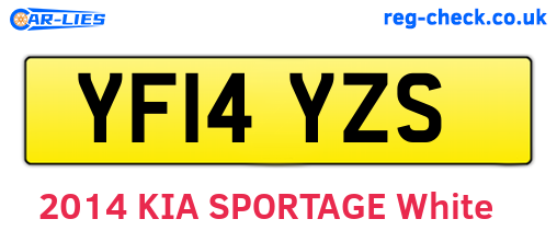 YF14YZS are the vehicle registration plates.