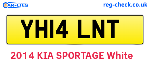 YH14LNT are the vehicle registration plates.