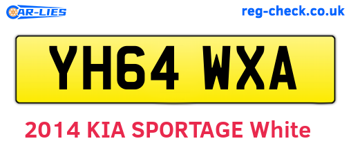 YH64WXA are the vehicle registration plates.