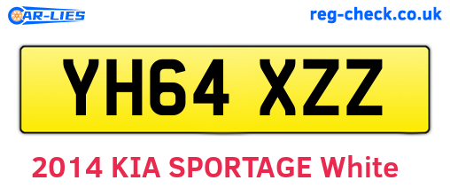 YH64XZZ are the vehicle registration plates.