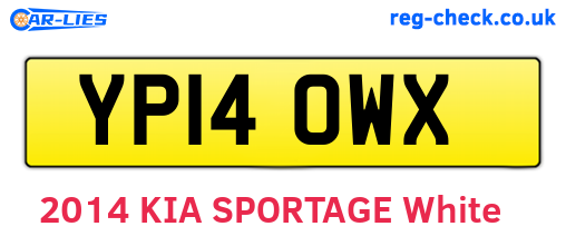 YP14OWX are the vehicle registration plates.