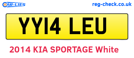 YY14LEU are the vehicle registration plates.
