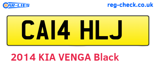 CA14HLJ are the vehicle registration plates.
