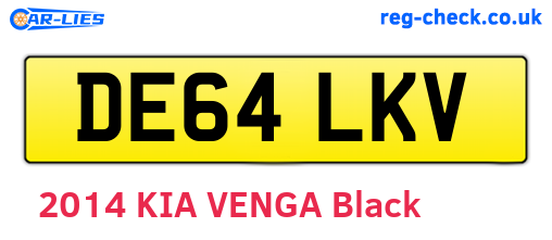 DE64LKV are the vehicle registration plates.