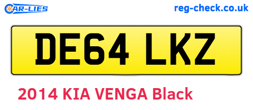 DE64LKZ are the vehicle registration plates.