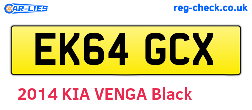 EK64GCX are the vehicle registration plates.