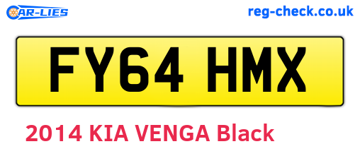 FY64HMX are the vehicle registration plates.
