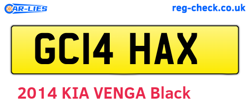GC14HAX are the vehicle registration plates.
