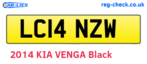 LC14NZW are the vehicle registration plates.