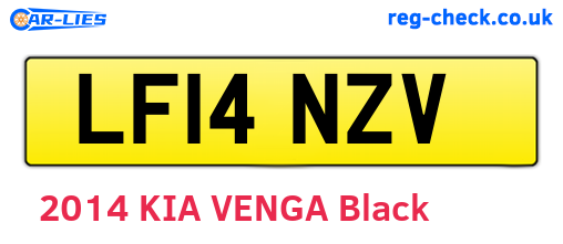 LF14NZV are the vehicle registration plates.