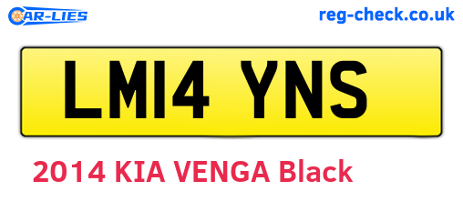 LM14YNS are the vehicle registration plates.