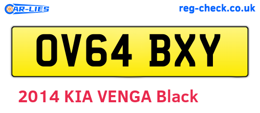 OV64BXY are the vehicle registration plates.
