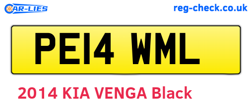 PE14WML are the vehicle registration plates.