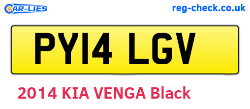 PY14LGV are the vehicle registration plates.