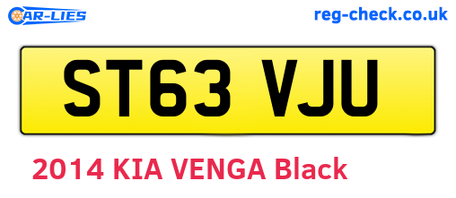 ST63VJU are the vehicle registration plates.