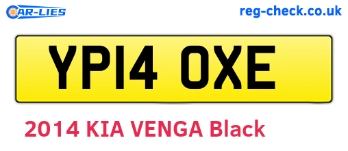 YP14OXE are the vehicle registration plates.