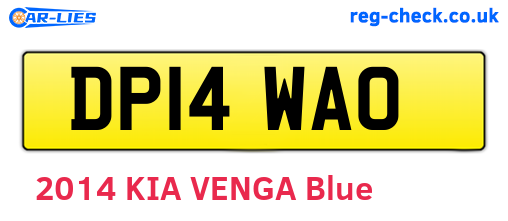 DP14WAO are the vehicle registration plates.