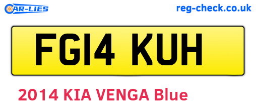 FG14KUH are the vehicle registration plates.