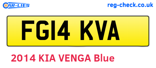FG14KVA are the vehicle registration plates.