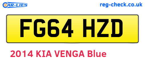 FG64HZD are the vehicle registration plates.