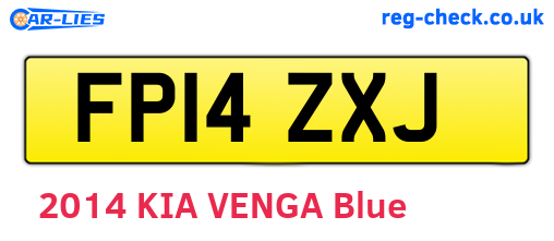 FP14ZXJ are the vehicle registration plates.