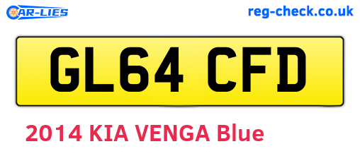 GL64CFD are the vehicle registration plates.