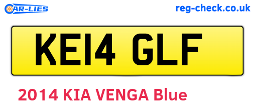 KE14GLF are the vehicle registration plates.